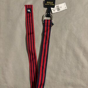 Polo Ralph Lauren Red/Navy Blue Striped Belt Boys Size XS